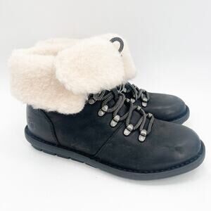 BORN Blaine Boots Size 7 Waterproof Shearling Lace Up Leather Winter Dry NEW